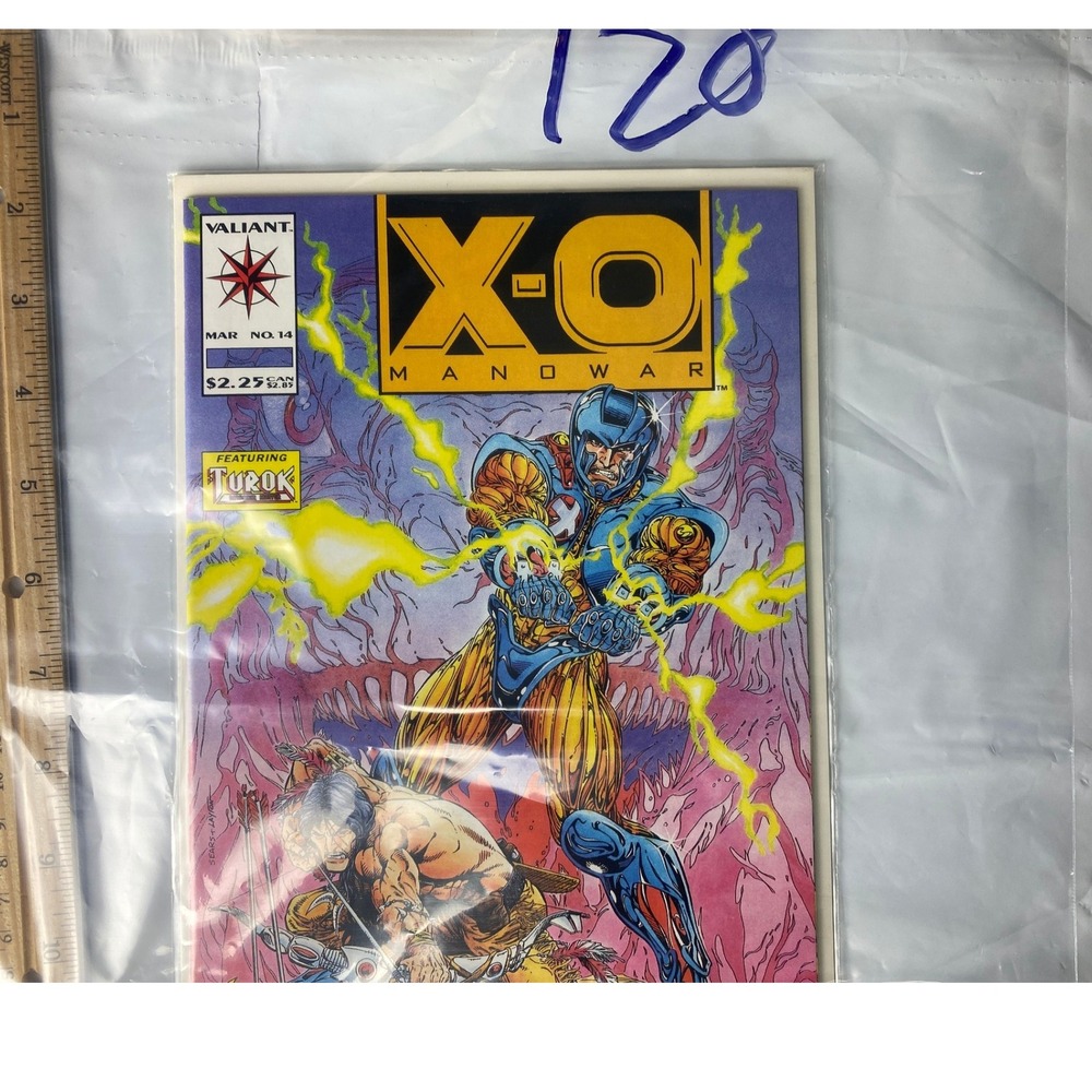 XO MANOWAR comic book Valiant Comics‎ March 1994 issue 14 featuring Turok